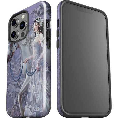 Fairy with Horse in Snow by Nene Thomas iPhone 15 Pro Impact Case